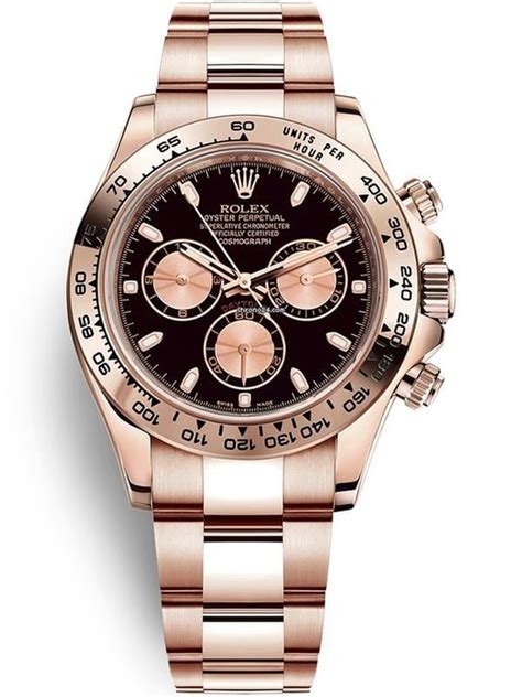 rolex daytona rose gold black face|Rolex Daytona 116505 .